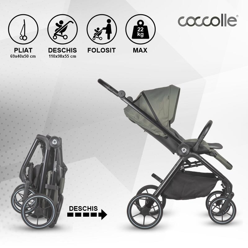 Carucior modular 2in1 Coccolle Serry Moss green