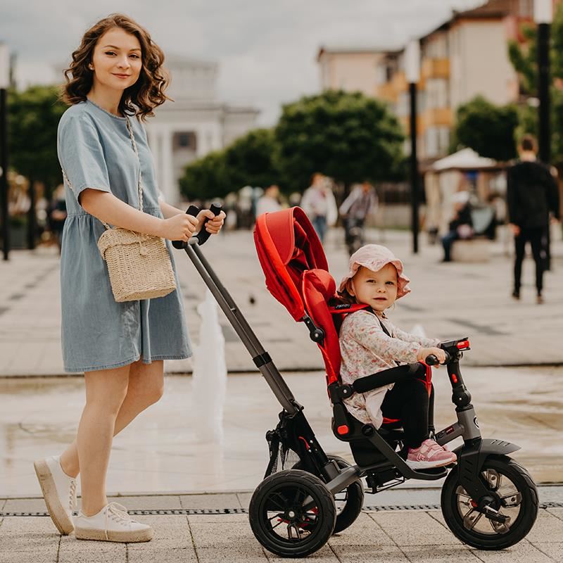 Tricicleta multifunctionala Coccolle Pianti Ruby Red - gogobaby.ro