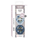 BIBS x LIBERTY - Set 2 suzete Colour Chamomile Lawn Latex, tetina rotunda, 6 luni+-Baby Blue/Steel Blue