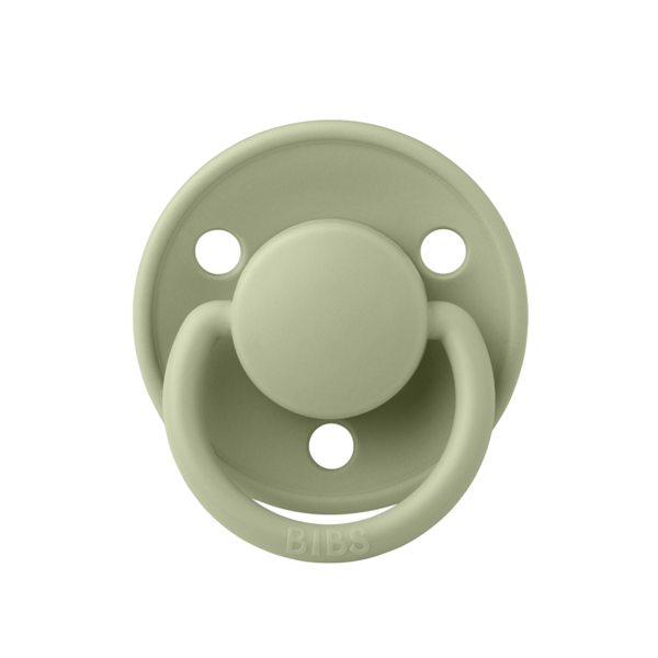 BIBS - Suzeta De Lux Latex, tetina rotunda, 6 luni +-Sage - gogobaby.ro
