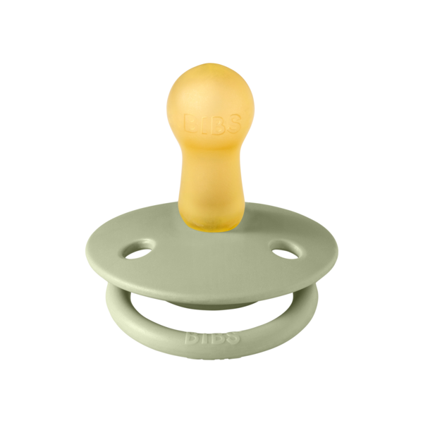 BIBS - Suzeta De Lux Latex, tetina rotunda, 6 luni +-Sage - gogobaby.ro