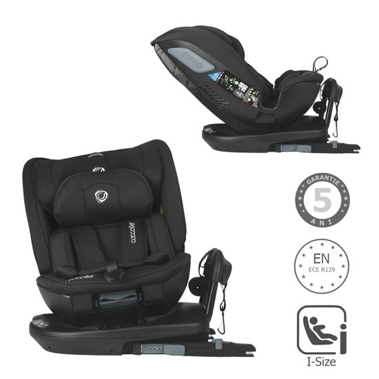 Scaun auto rotativ iSize Coccolle Velsa Jet black