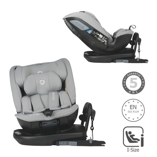 Scaun auto rotativ iSize Coccolle Velsa Neutral grey