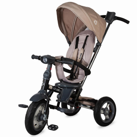 Tricicleta multifunctionala 4in1 cu sezut reversibil Coccolle Velo Air Bej - gogobaby.ro