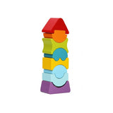 Jucarie din lemn, Cubika, Set constructii Turn Flexibil 8 piese