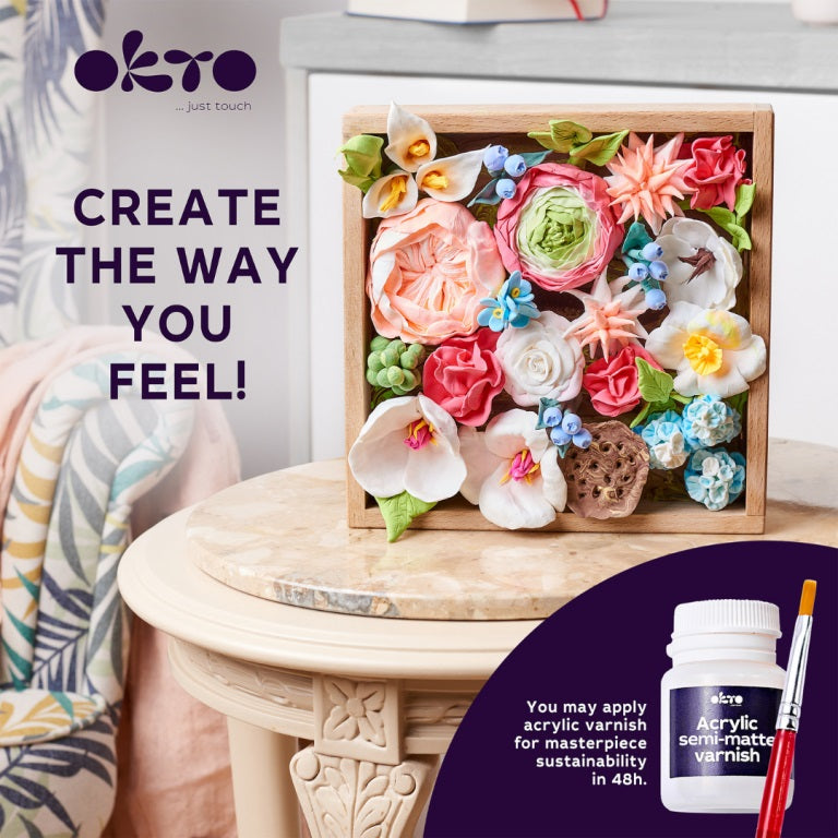 Set creatie Wood & Craft - Flowers, 21*21cm - Romance - gogobaby.ro