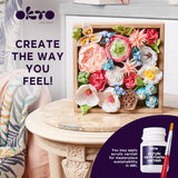 Set creatie Wood & Craft - Flowers, 21*21cm - Romance