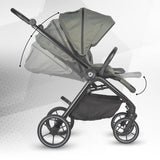 Carucior modular 2in1 Coccolle Serry Moss green+ Scoica auto iSize Coccolle Knox Black