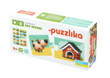 Puzzle pentru copii, 2 Ani+, Puzzlika - Casuta animalelor