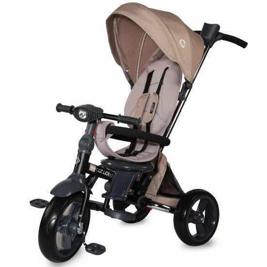 Tricicleta multifunctionala 4in1 cu sezut reversibil Coccolle Velo Bej - gogobaby.ro