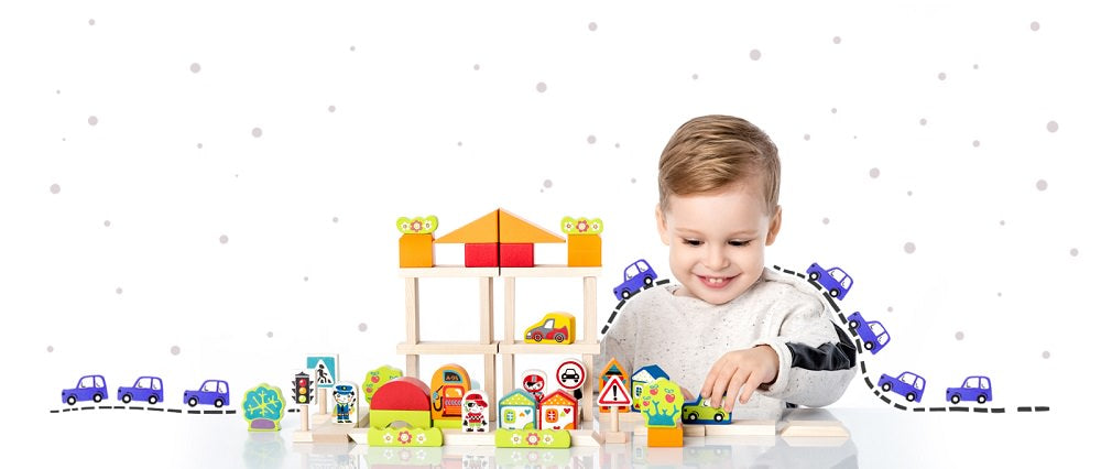 Jucarie Din Lemn, Cubika - Kit De Constructie Pentru Baietei - gogobaby.ro
