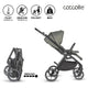 Carucior modular 2in1 Coccolle Serry Moss green+ Scoica auto iSize Coccolle Knox Black