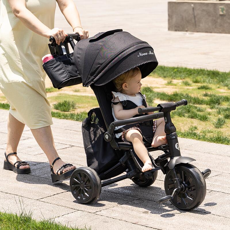 Tricicleta ultrapliabila Qplay Nova MAX Bej - gogobaby.ro