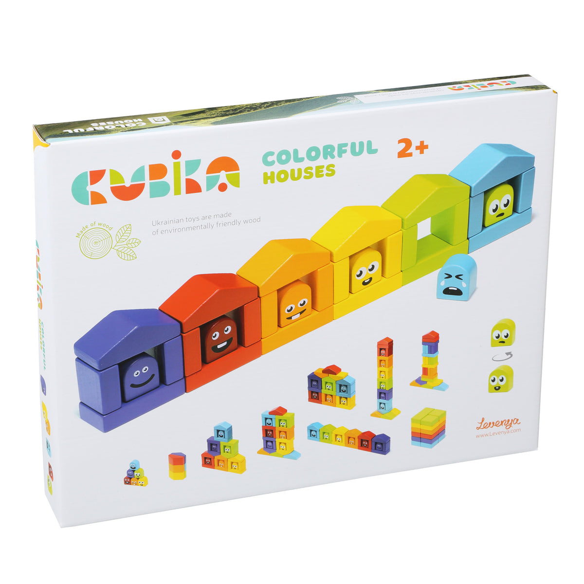 Jucarie Din Lemn, Cubika, “CASUTELE VESELE ” - gogobaby.ro