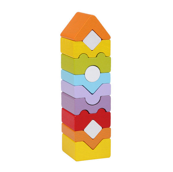 Jucarie Din Lemn Cubika, Set Constructii 
