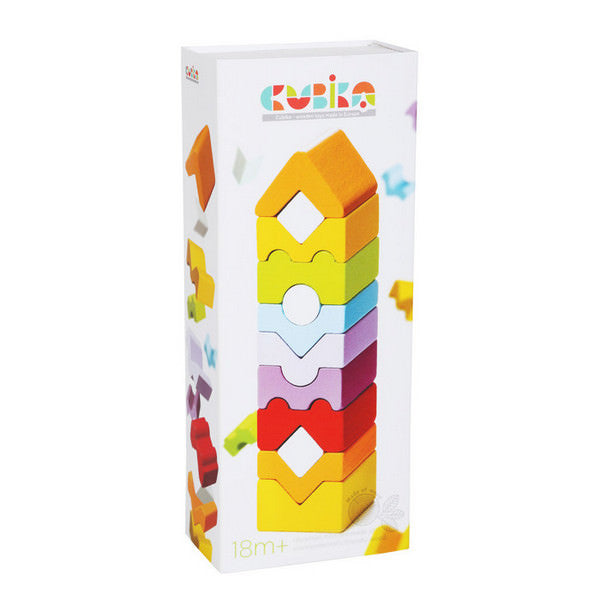Jucarie Din Lemn Cubika, Set Constructii 