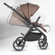 Carucior modular 4in1 Coccolle Serry Light Taupe cu Scoica auto iSize Coccolle Knox Black si Baza isofix iSize Coccolle Knox