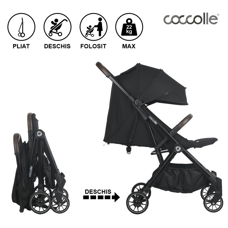 Carucior sport autofold Coccolle Melia Diamond black - gogobaby.ro