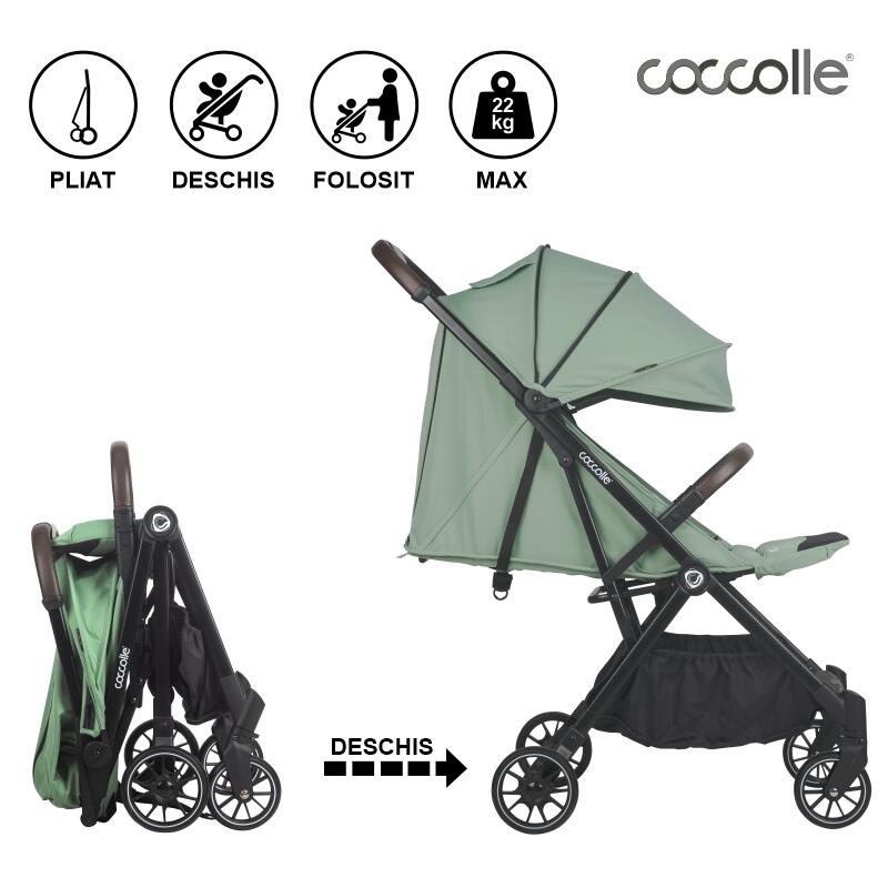 Carucior sport autofold Coccolle Melia Mistletoe green - gogobaby.ro