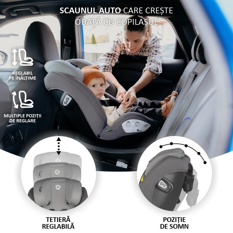 Scaun auto iSize 40-150 cm Coccolle Nyota Diamond black - gogobaby.ro