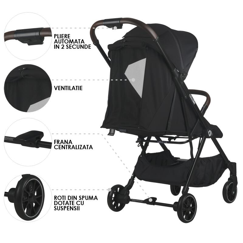 Carucior sport autofold Coccolle Melia Diamond black - gogobaby.ro