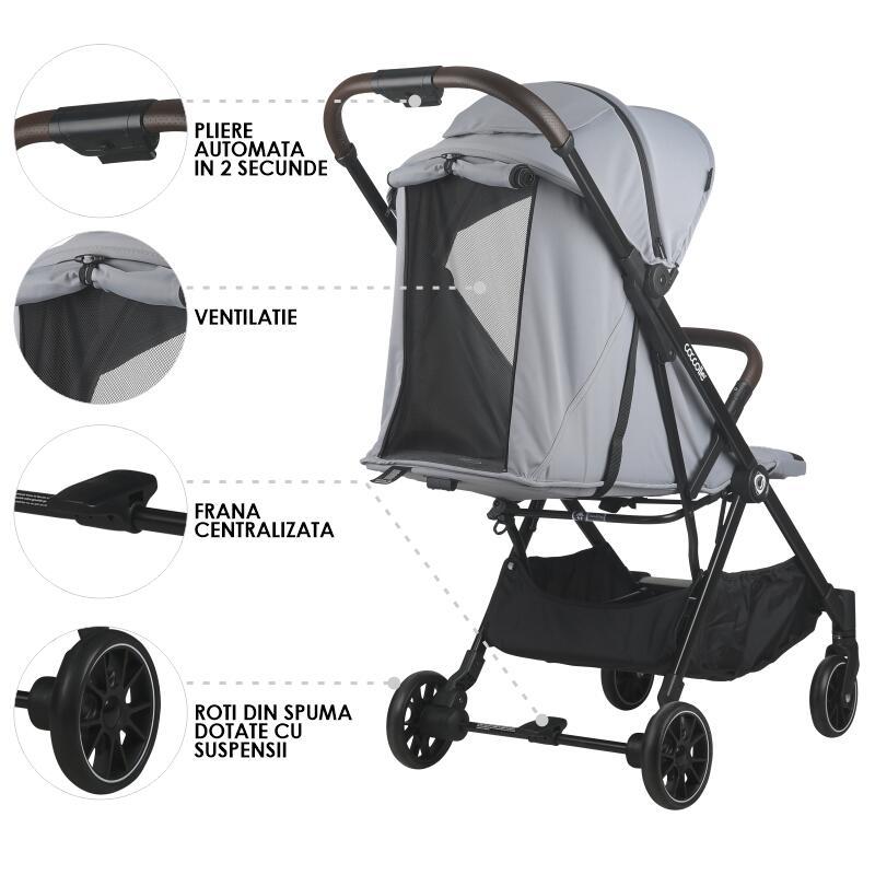 Carucior sport autofold Coccolle Melia Greystone - gogobaby.ro