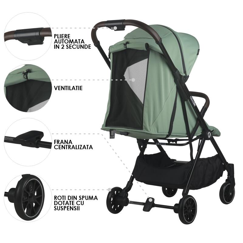 Carucior sport autofold Coccolle Melia Mistletoe green - gogobaby.ro