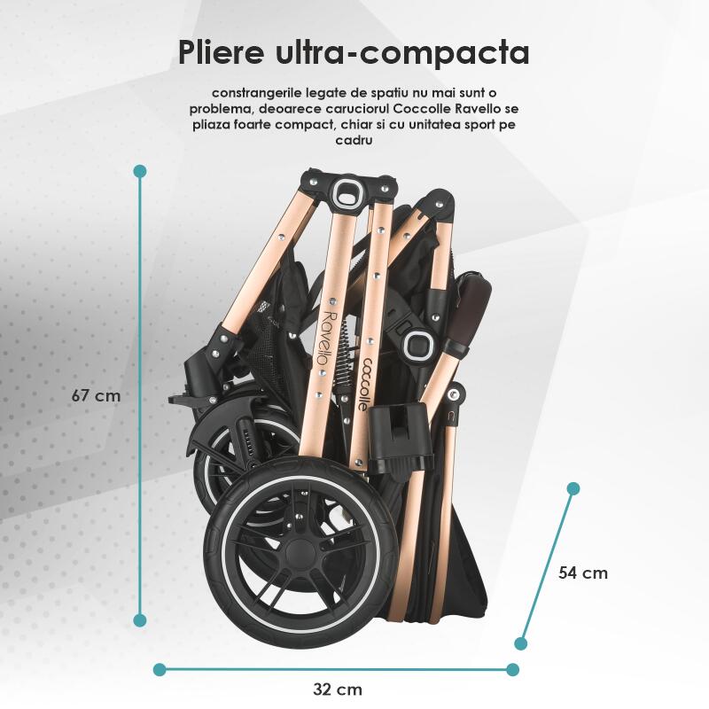 Carucior ultracompact 3in1 Coccolle Ravello Diamond black