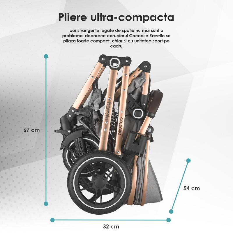 Carucior ultracompact 3in1 Coccolle Ravello Moonlit grey
