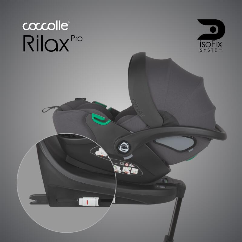 Carucior modular 4in1 Coccolle Lissia Butternut Beige cu Scoica auto iSize Coccolle Rilax Greystone si Baza isofix iSize Coccolle Rilax
