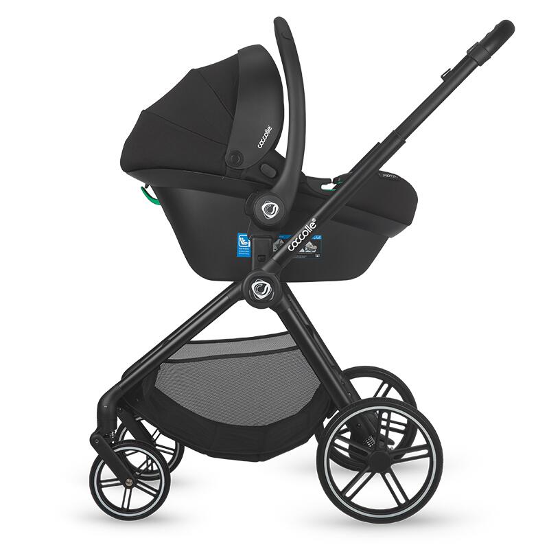 Carucior modular 3in1 Coccolle Lissia Moss green +Scoica auto iSize Coccolle Knox Black