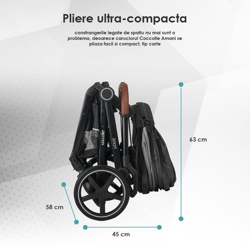 Carucior transformabil 3in1 Coccolle Amani Anthracite