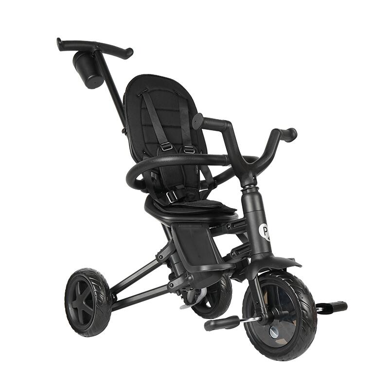 Tricicleta ultrapliabila Qplay Nova Niello Negru - gogobaby.ro