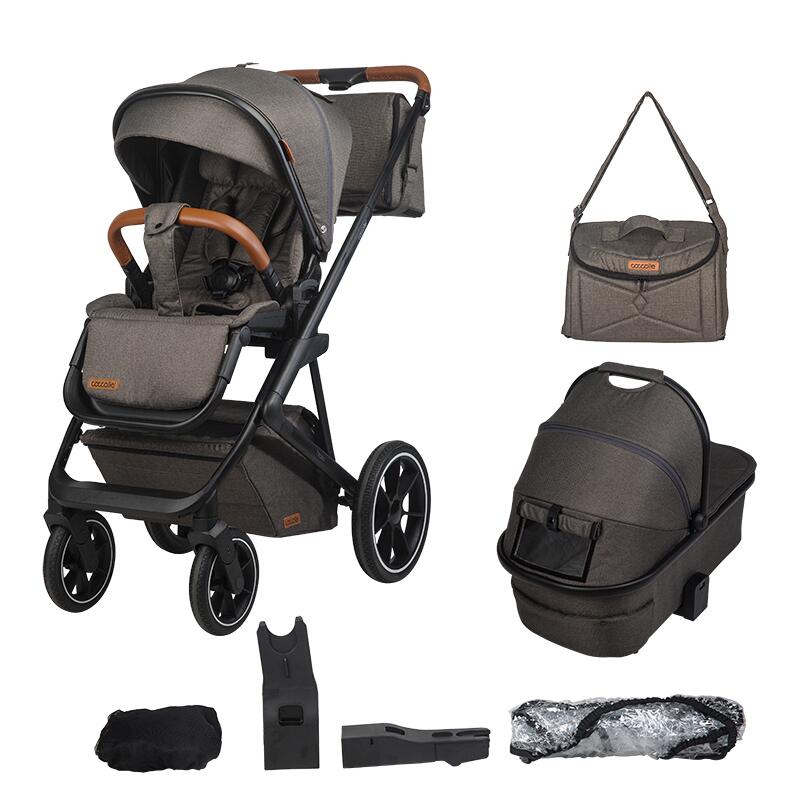 Carucior modular 2in1 C Nessia Anthracite+Balansoar bebelusi C Velio Butternut - gogobaby.ro