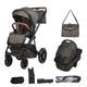 Carucior modular 2in1 C Nessia Anthracite+Balansoar bebelusi C Velio Butternut