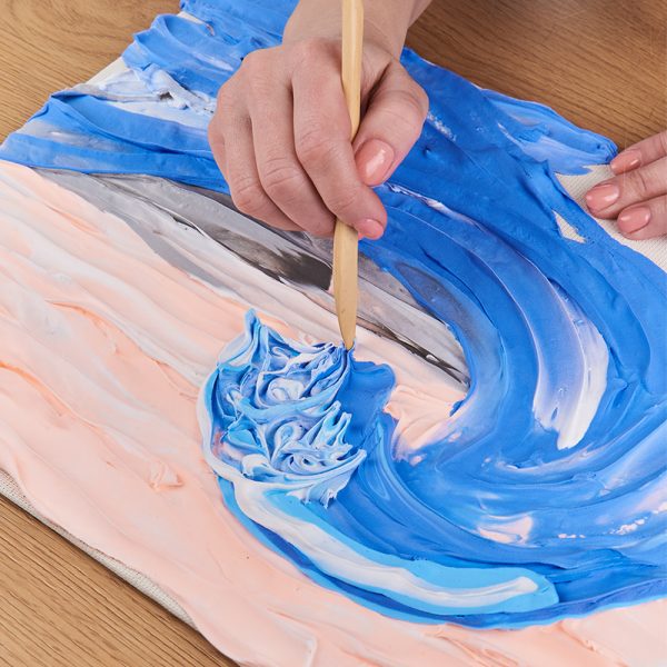 Set pictura 3D cu argila usoara, 30*40cm - Waves - gogobaby.ro