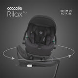 Carucior modular 4in1 Coccolle Lissia Butternut Beige cu Scoica auto iSize Coccolle Rilax Black si Baza isofix iSize Coccolle Rilax
