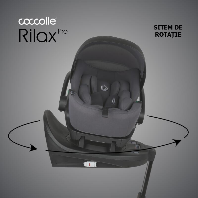 Carucior modular 4in1 Coccolle Lissia Butternut Beige cu Scoica auto iSize Coccolle Rilax Greystone si Baza isofix iSize Coccolle Rilax