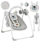 Leagan pentru bebelusi, MoMi LISS Bear Pink, 5 viteze de balansare, Cronometru, Alimentare baterii, 8 melodii, 2 jucarii incluse, Centura in 5 puncte