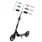 Trotineta freestyle, QKIDS, WEISS Black, Ghidon reglabil pe 3 trepte, Amortizor Easy&Up, Platforma anti-derapanta, Pliabila, Aluminiu