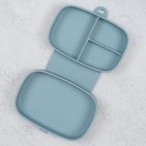 Caserola compartimentata din silicon cu ventuza, AppeKids Magic Box - Aqua Blue
