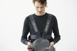 BabyBjorn - Marsupiu anatomic Mini, cu pozitii multiple de purtare, Dark Grey, 3D Jersey