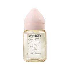 Biberon Anti-colici Mombella Classic PPSU, 180 ml, cu Tetină Silicon S - Flux Lent (0-3 Luni) - Old Rose