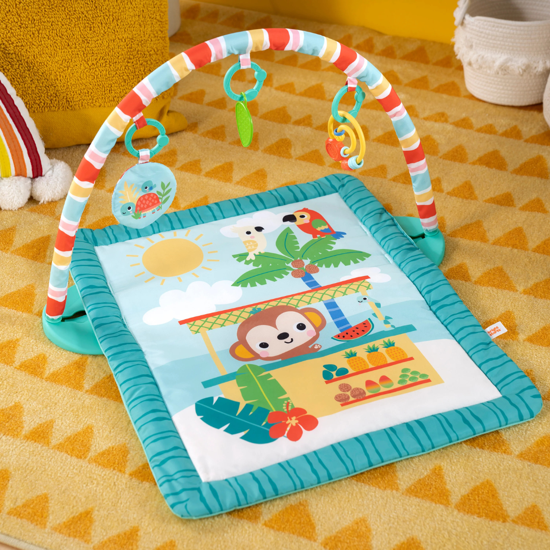 Bright Starts - Salteluta de joaca cu bara de jucarii Tiki Toy Bar