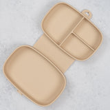 Caserola compartimentata din silicon cu ventuza, AppeKids Magic Box - Bubble Beige