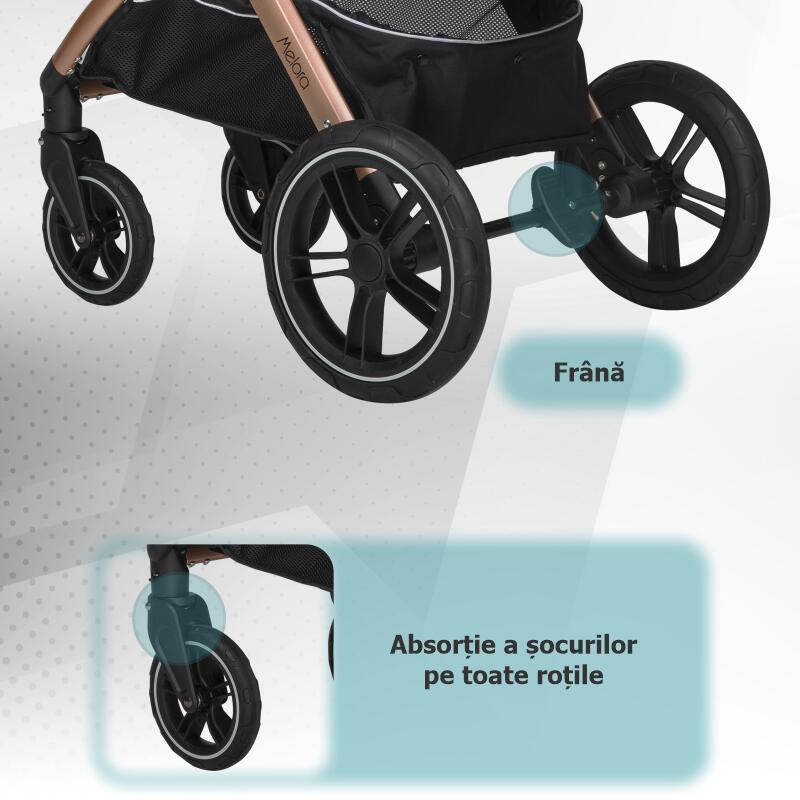 Carucior transformabil 3in1 Coccolle Melora Diamond black