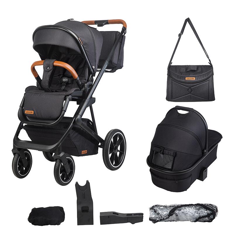 Carucior modular 2in1 C Nessia Diamond black+Balansoar bebelusi C Velio Butternut - gogobaby.ro