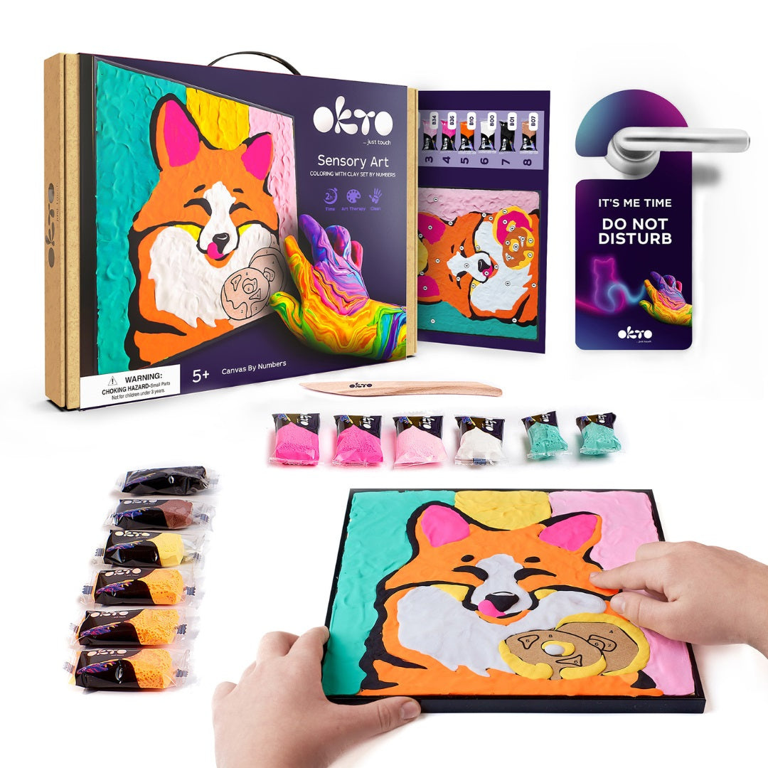 Set pictura cu argila usoara, 29*29 cm -  Fox - gogobaby.ro