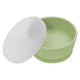 Bol din silicon cu ventuza si capac, AppeKids - Raw Green