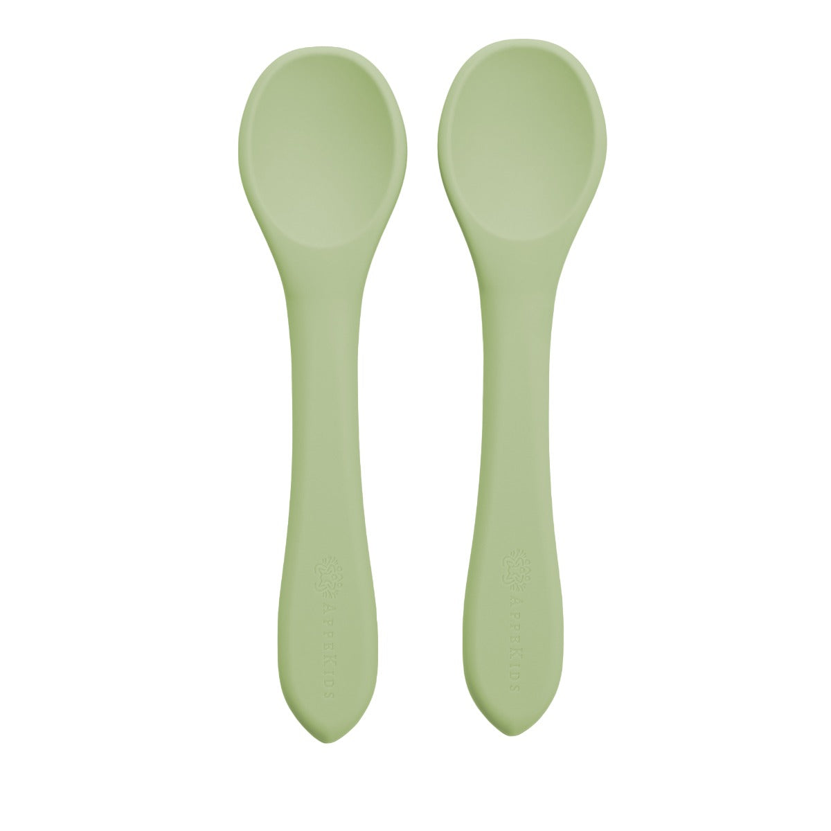 Set Lingurite din silicon, AppeKids - Raw Green - gogobaby.ro